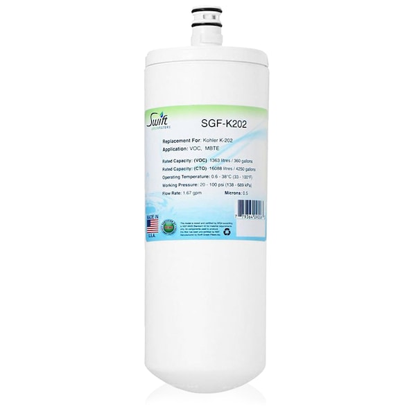 Replacement Water Filter for Kohler K-202 by Swift Green Filters
